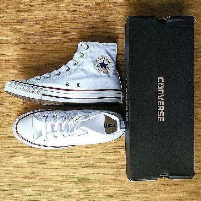 Sepatu Converse Allstar Classic High boots White Putih Sneakers Kado Hadiah Ulang tahun Cewek cowok