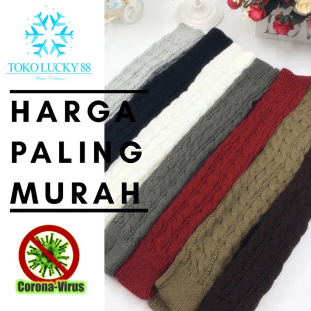 IMPORT Glove Fingerless Long Sarung tangan panjang rajut wool sunscreen winter musim dingin