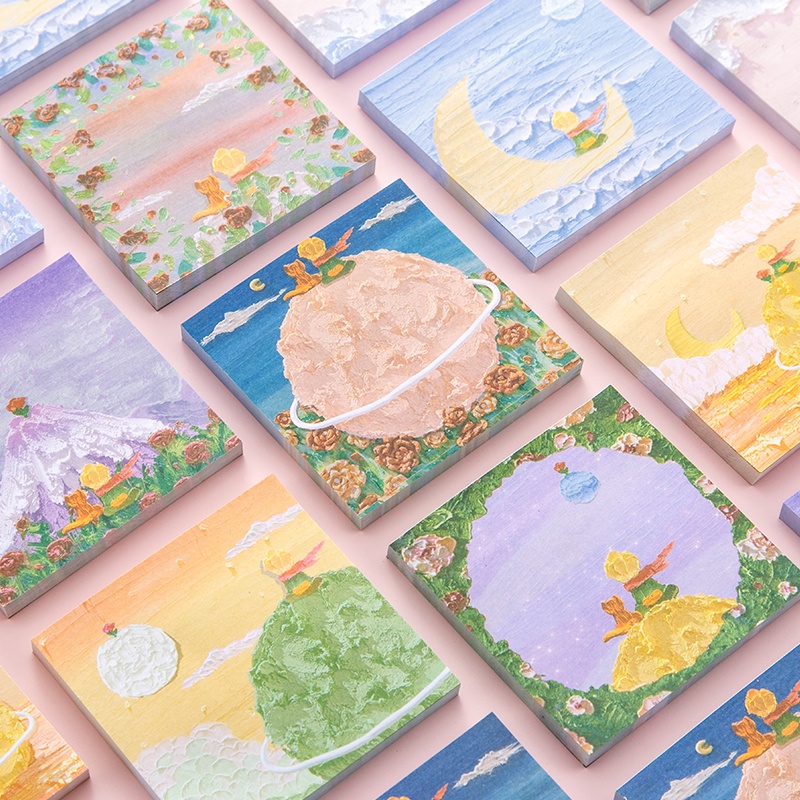 80 Lembar Kertas Memo Sticky Notes Motif Kartun Pangeran Kecil