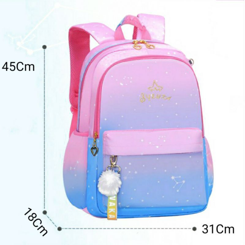 Tas ransel alto tas ransel anak sekolah perempuan SD ,SMP Original-Pelangi 4