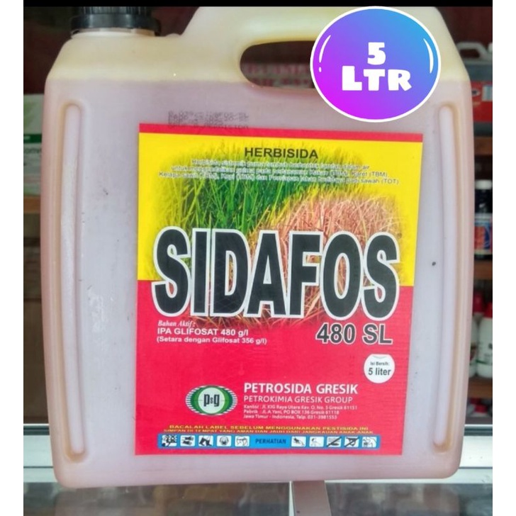 SIDAFOS HERBISIDA 480 SL - 5 liter