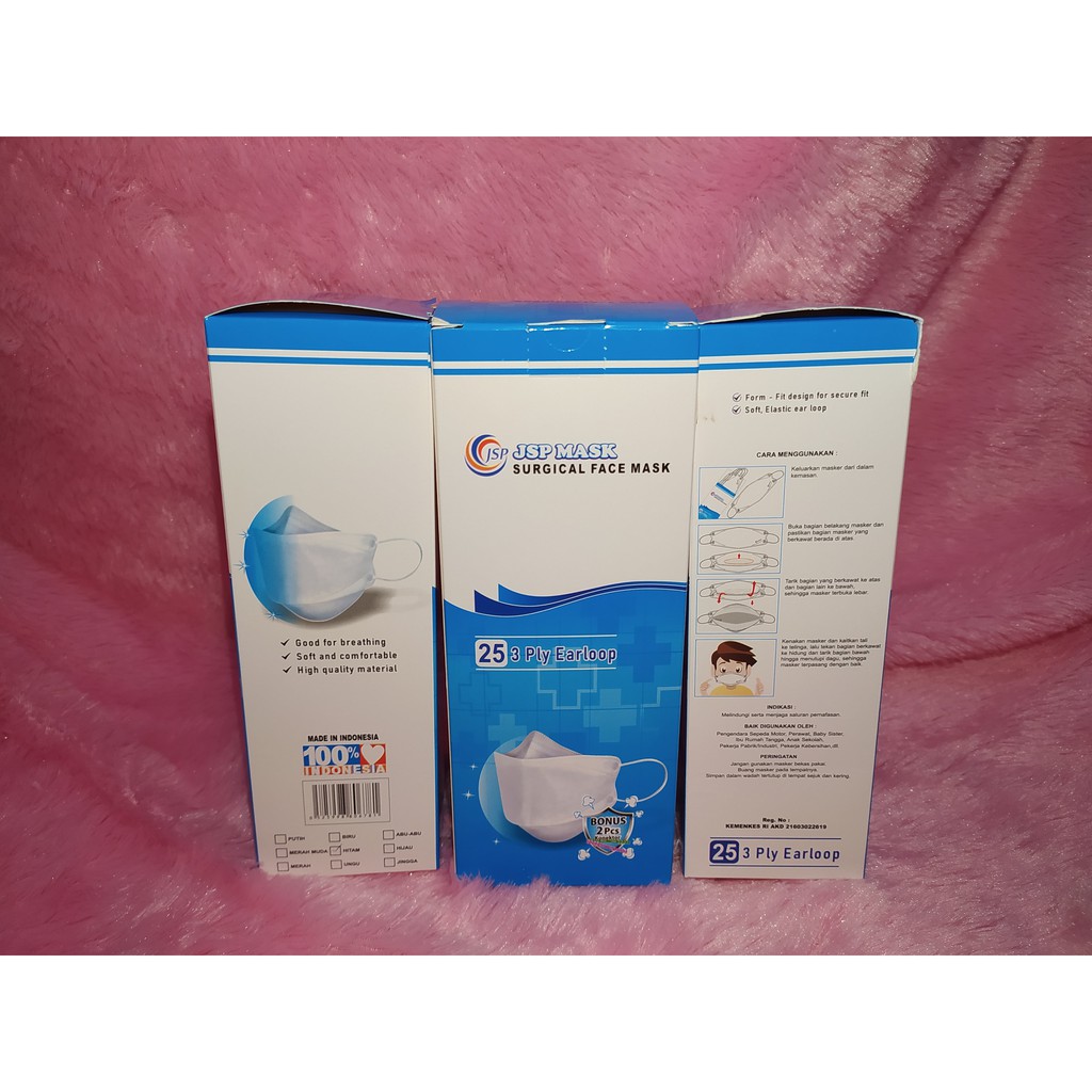 Masker KF94 Medis 3ply JSP Surgical Mask KN95 KF 94 Isi 25 Pcs