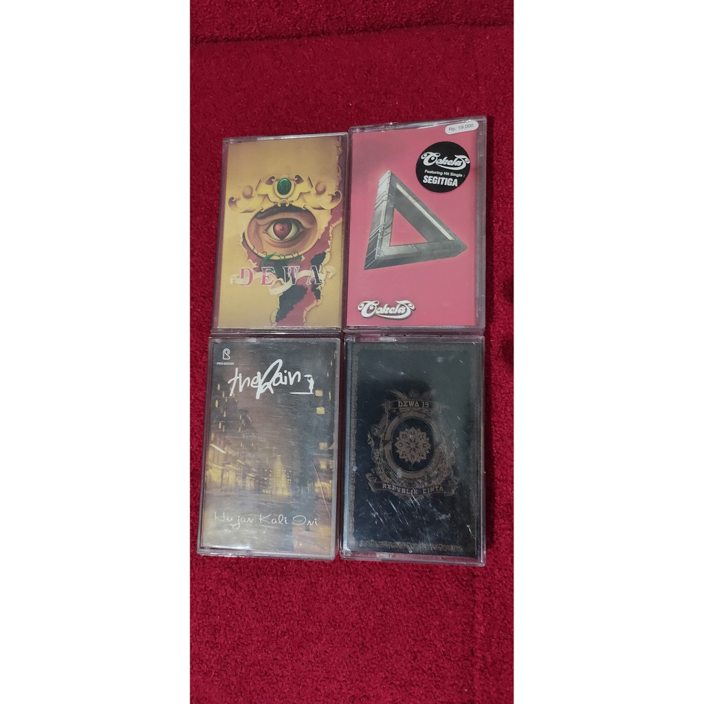 WTS 1 Paket isi 4 Kaset | Dewa - Cokelat - The Rain