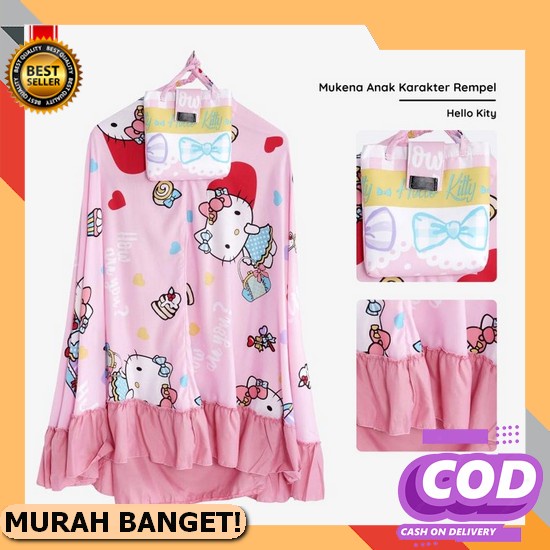 Mukena Mukenah Anak Perempuan Rayon Motif Rayon Kombinasi Karakter Usia Balita New Born Umur 1 2 3 4