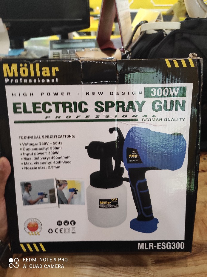 Spray Gun Elektrik Alat Semprot Cat Elektrik Mollar Spray Gun Listrik Tanpa Kompresor