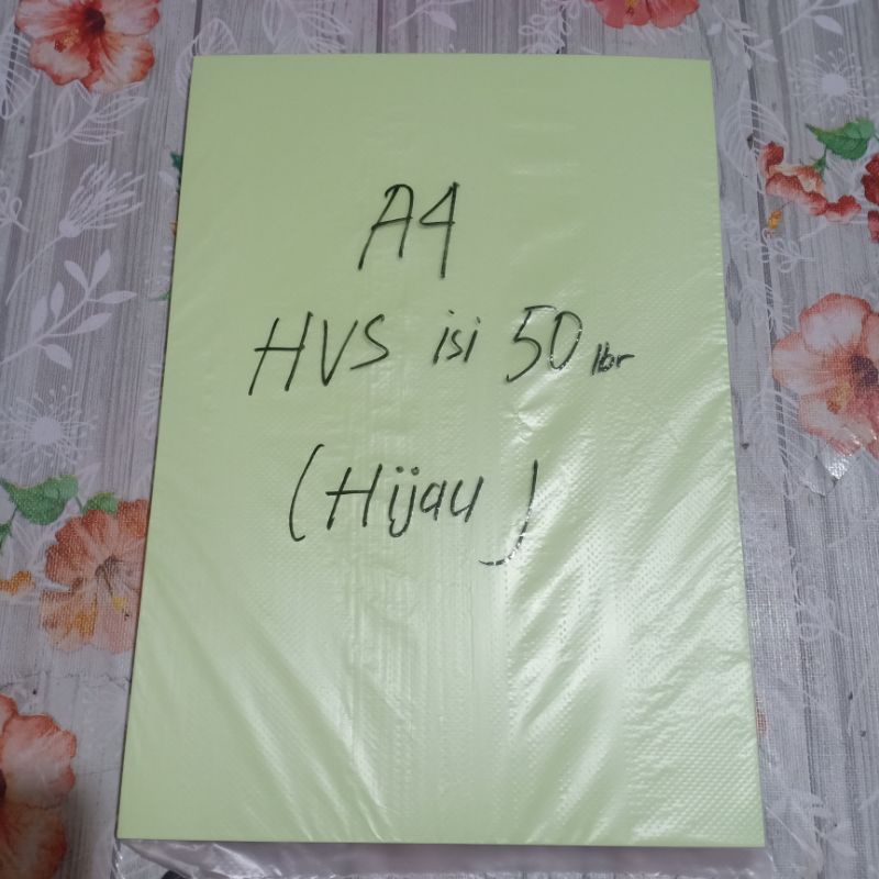 

Kertas HVS A4 Warna HIJAU Eceran Isi 50 Lembar / Paper Fotocopy