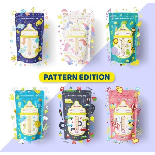 GEABABY Breast Milk Storage Bag 120ml Pattern Edition (Kantong Asi)