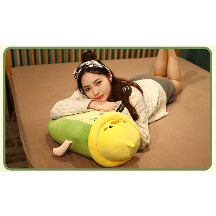 Bantal Boneka Mr Avocado Lucu Lembut, Bantal Alpukat