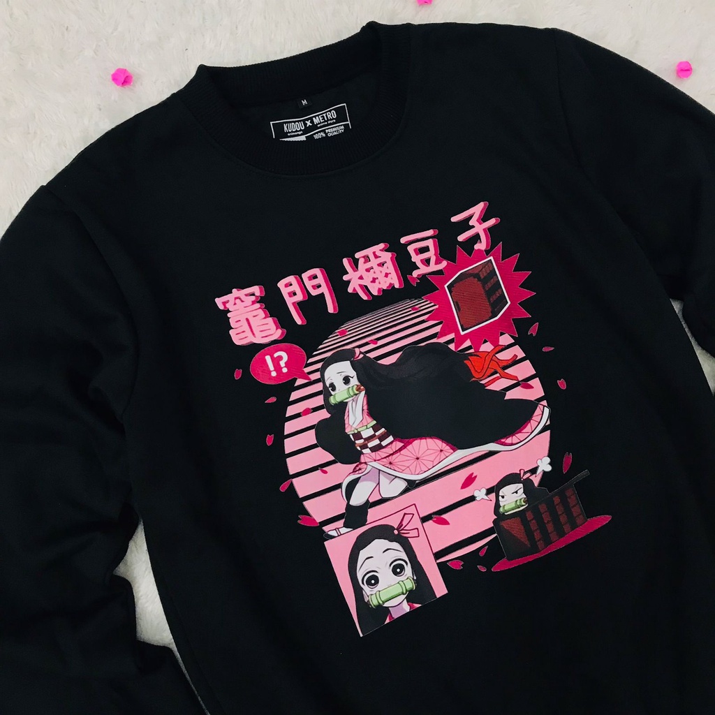 Crewneck Nezuko Demon Run Run Run Kimetsu No Yaiba Anime Demon Slayer