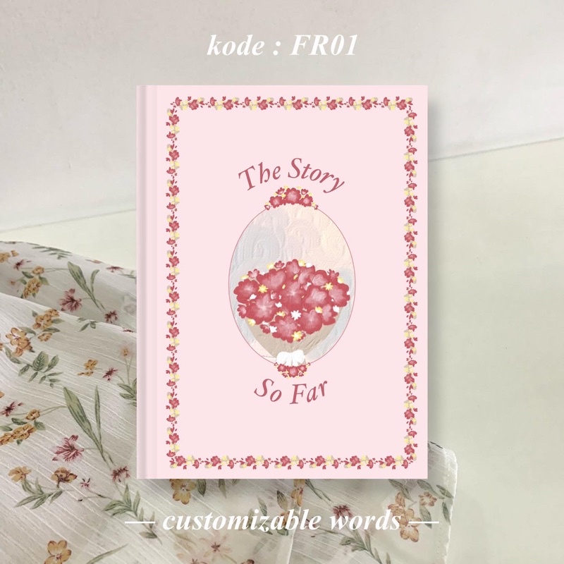 

FR01 FREE CUSTOM Notebook Hardcover Coquette Journal