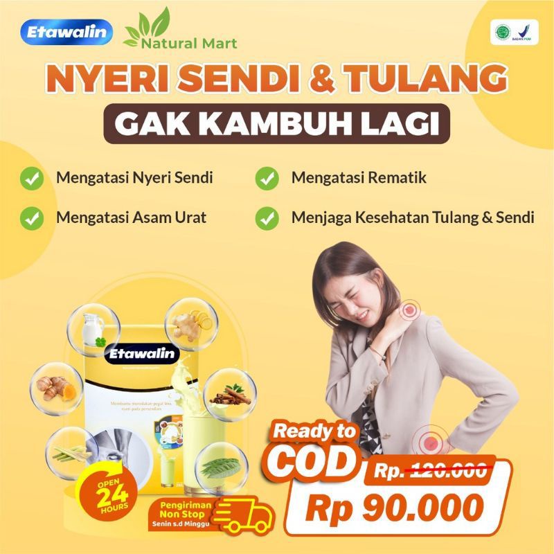 

ETAWALIN (MENGATASI NYERI SENDI & TULANG)