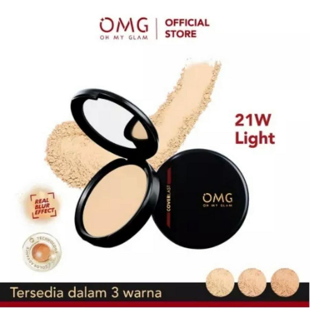 ￼OMG Oh My Glam Coverlast TWO WAY CAKE 12 g - Bedak Padat OMG Kontrol Minyak Hingga 8 Jam