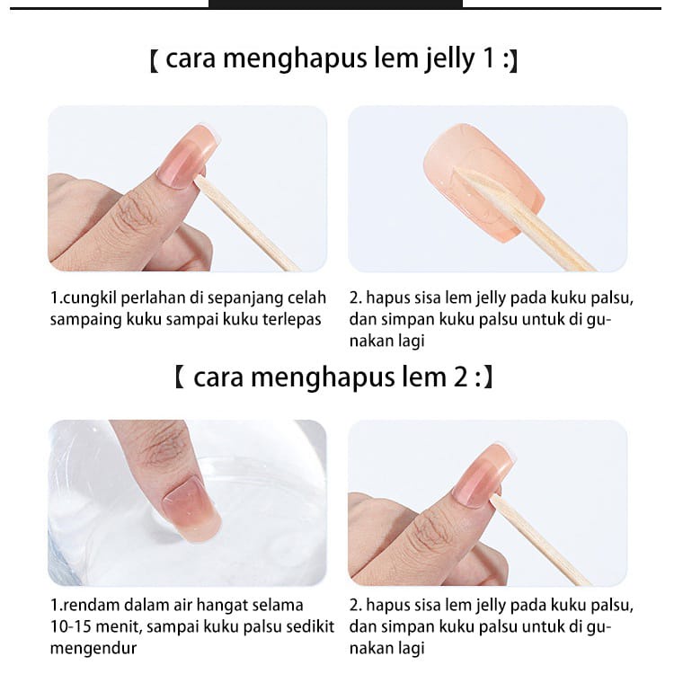 Kuku Palsu 24 pcs nail art korean style