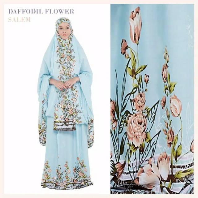 Mukenah daffodil flower ori by Tazkia