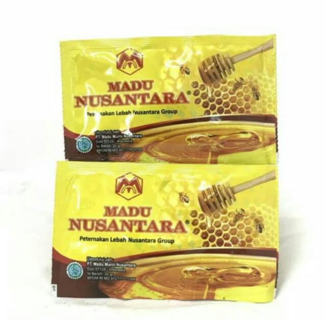 Madu Nusantara SASET /Box 10 sachet @20g JAHE MERAH dan SUPER