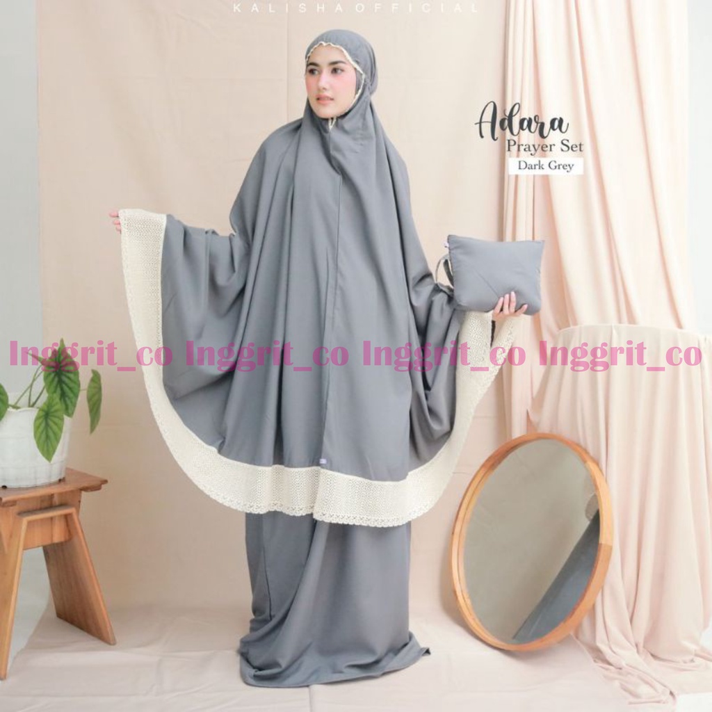 Mukena Dewasa Katun Polos Renda Jumbo/Mukena Traveling Dewasa