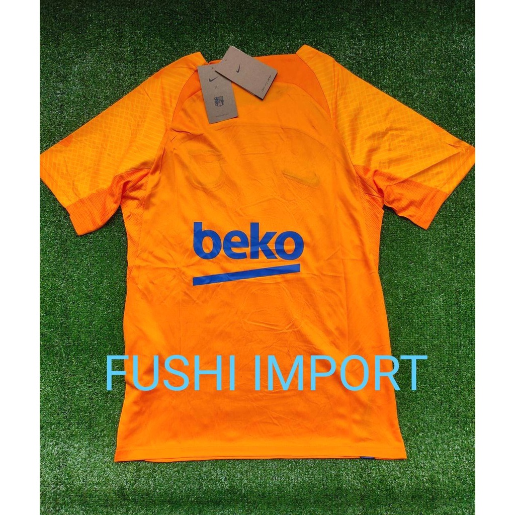 Jersey Baju Bola Barca Training Kuning 2022 2023 Grade Ori