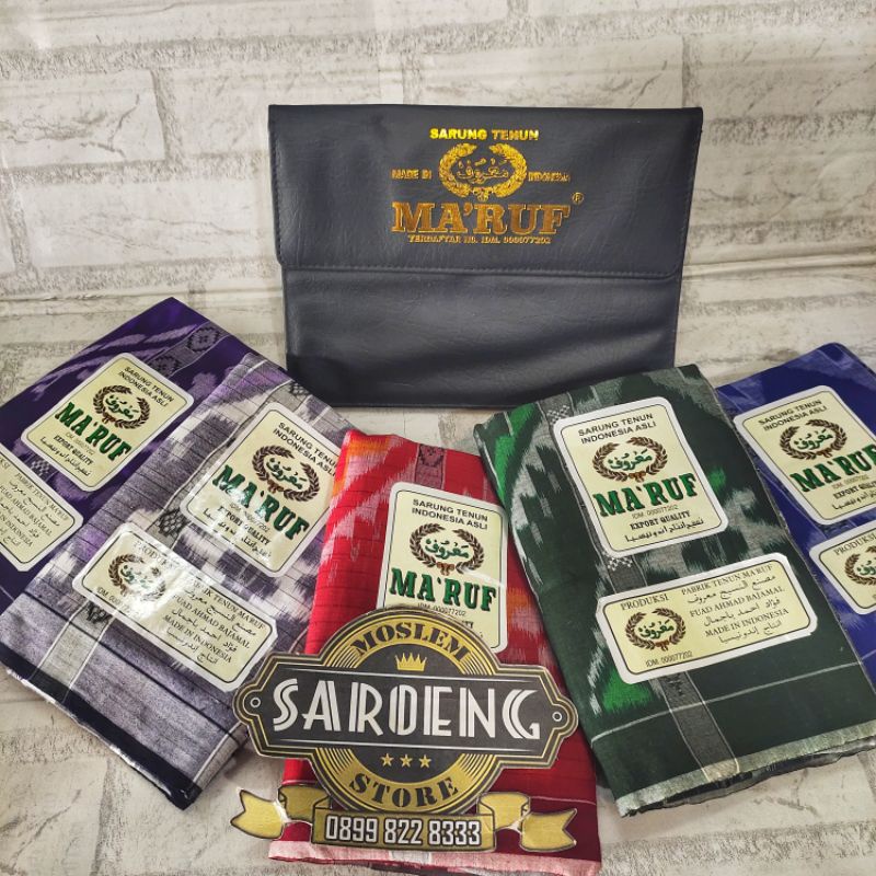 Sarung Tenun Ma'ruf Mercerized Mesres benang 100 GTK