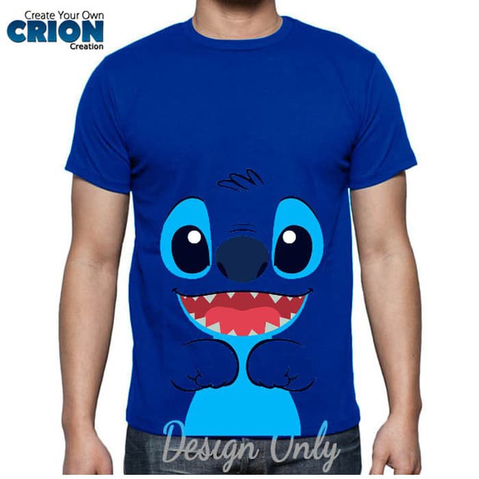 kaos Lilo &amp; Stitch - Stich Full Face - by Crion