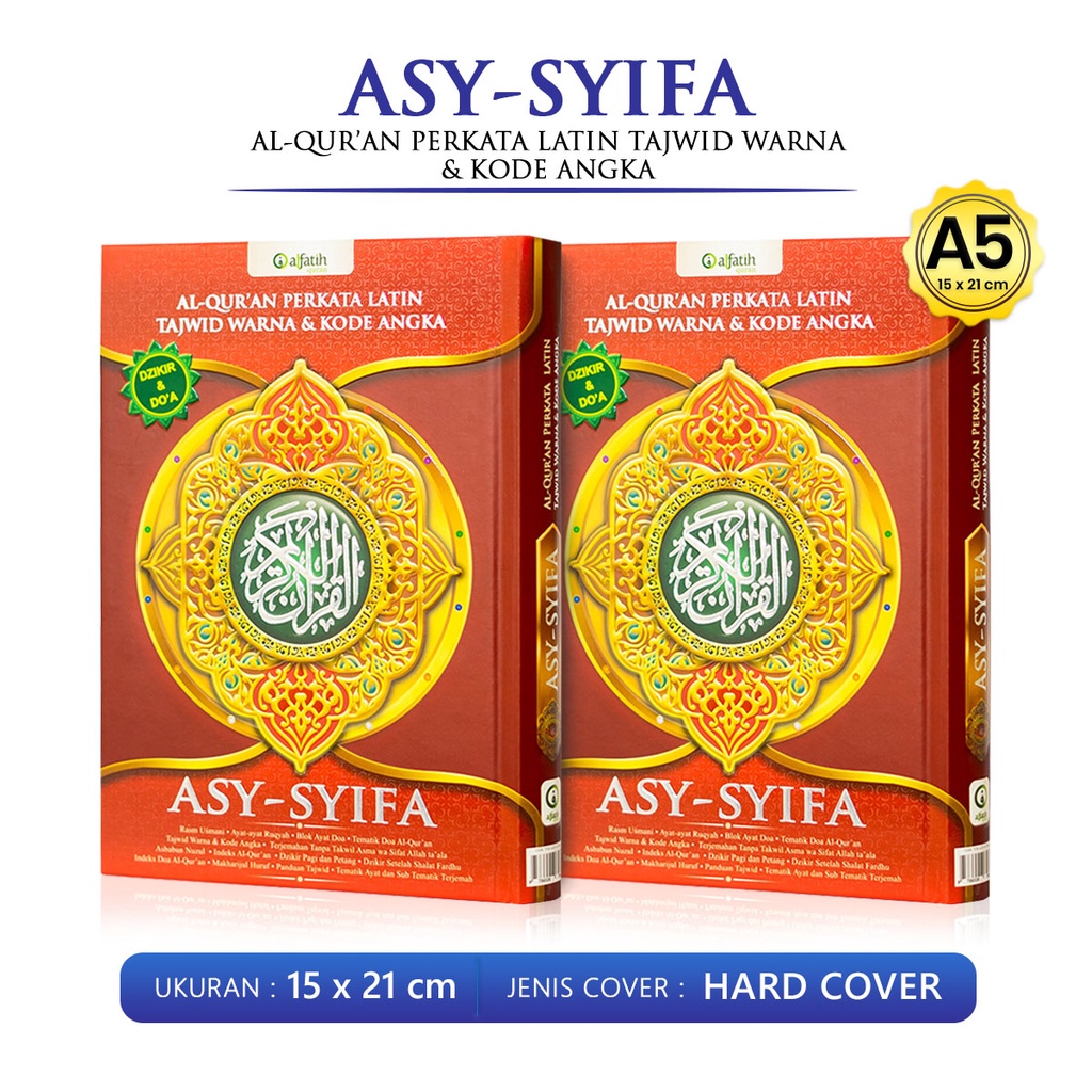 Al Quran Terjemah Tajwid Asy Syifa Alquran Kecil Ukuran A5 Terjemahan Perkata Tajwid Quran Warna dan