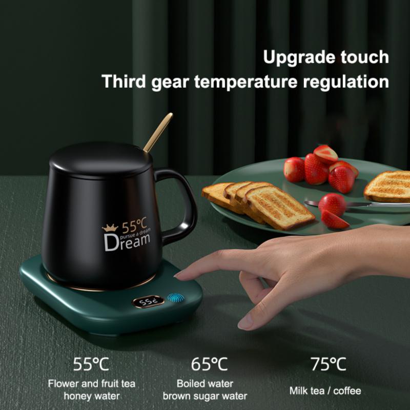 Pemanas Gelas Kopi Electric USB port sensor sentuh  penghangat kopi otomatis suhu stabil Coaster Coffee Cup Warmer Heating Pad Smart Coffee Mug Cup Warmer Heating Coasters USB Charging Milk Tea Water Constant-temperatures Mug Set For Home Heating Mugs Pad