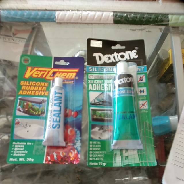 

Lem silicone kaca akuarium bening transparan rubber adhesive sealant kecil 30 gram besar 70 gram