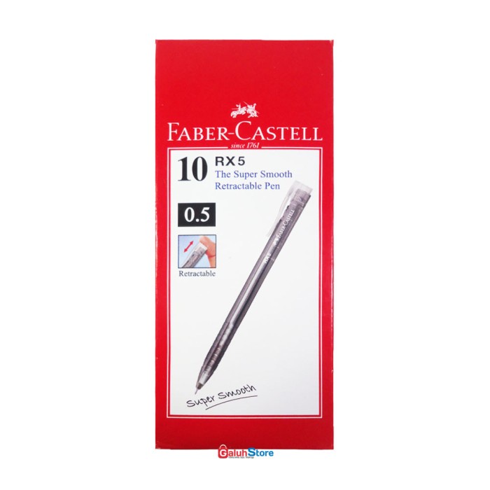 

Star Faber Castell Pulpen Rx 5 0.5 Mm - Hitam - Tinta Hitam1 Box (10 Pcs) Diskon