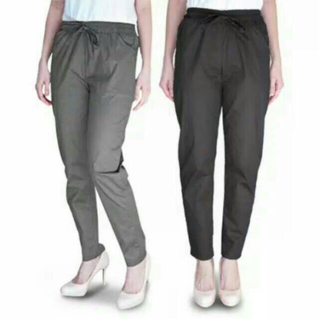 HAREM PANTS BASIC COTTON STRECH PANTS CELANA BAGGY KATUN ALIA PANTS CASUAL PANTS TERMURAH