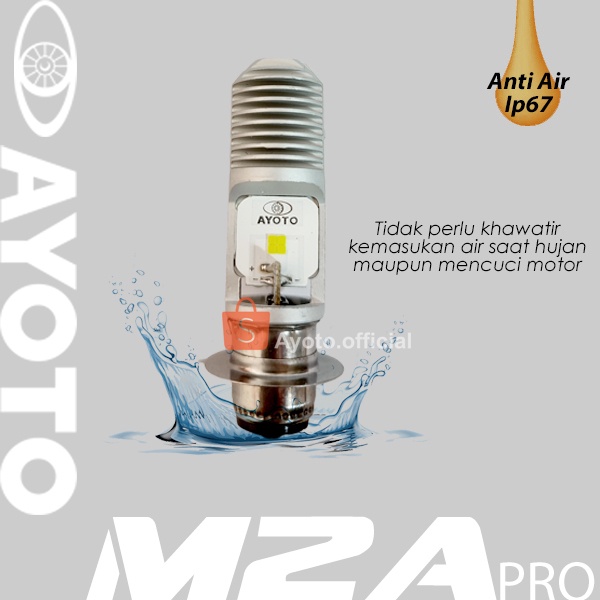 Lampu motor depan LED AYOTO M2A PRO H6 AC DC motor matic bebek AC DC