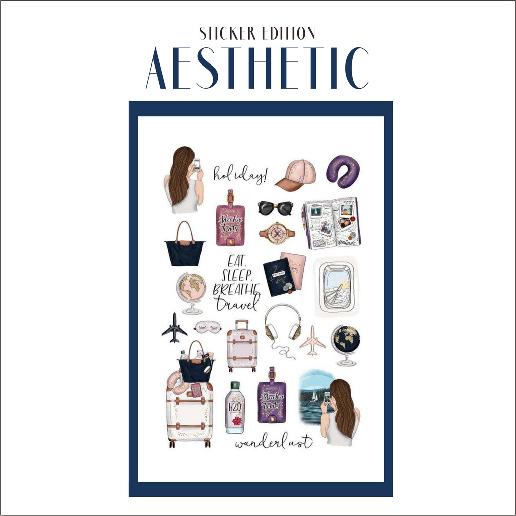 

AESTHETIC STICKER (FEMININE STICKER EDITION) - JOURNAL STICKER, MOBILE STICKER, CUTE STICKER, WOMAN STICKER, HOLIDAY STICKER, STIKER JURNAL, STIKER ESTETIK