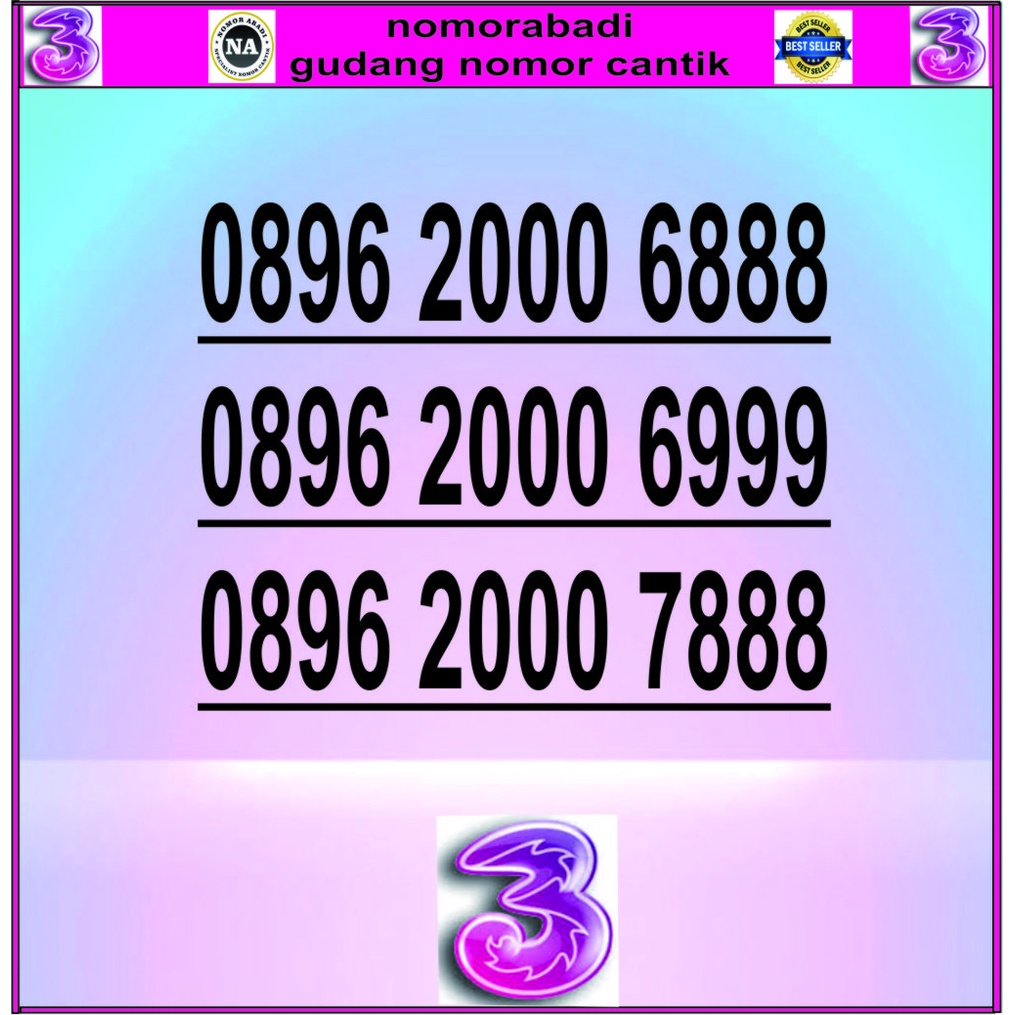 nomorcantik kartu perdana tri 4G