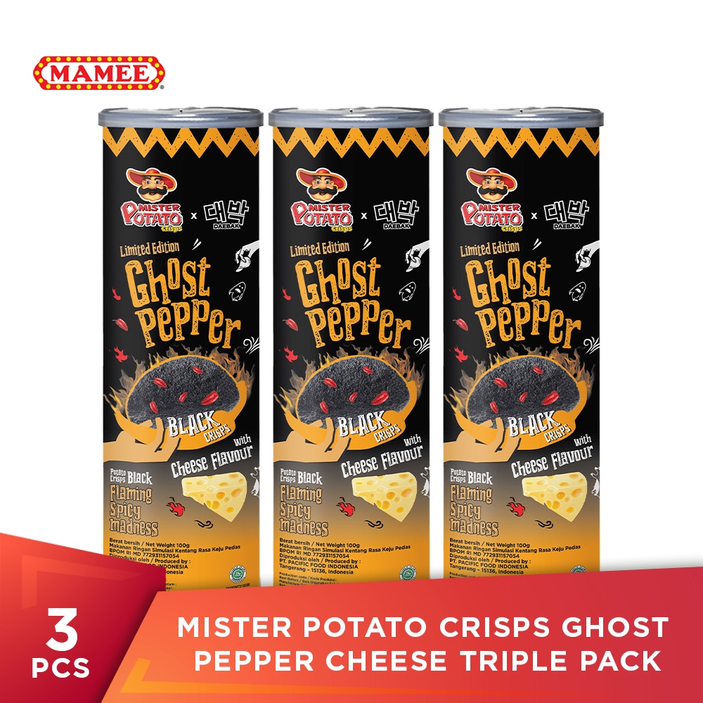 Jual Mister Potato Crisps Ghost Pepper Cheese Triple Pack Shopee Indonesia