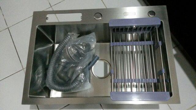 Sink Bolzano Kitchen Sink Bak Cuci Piring 1 Lubang Bolzano 6045 Wastafel