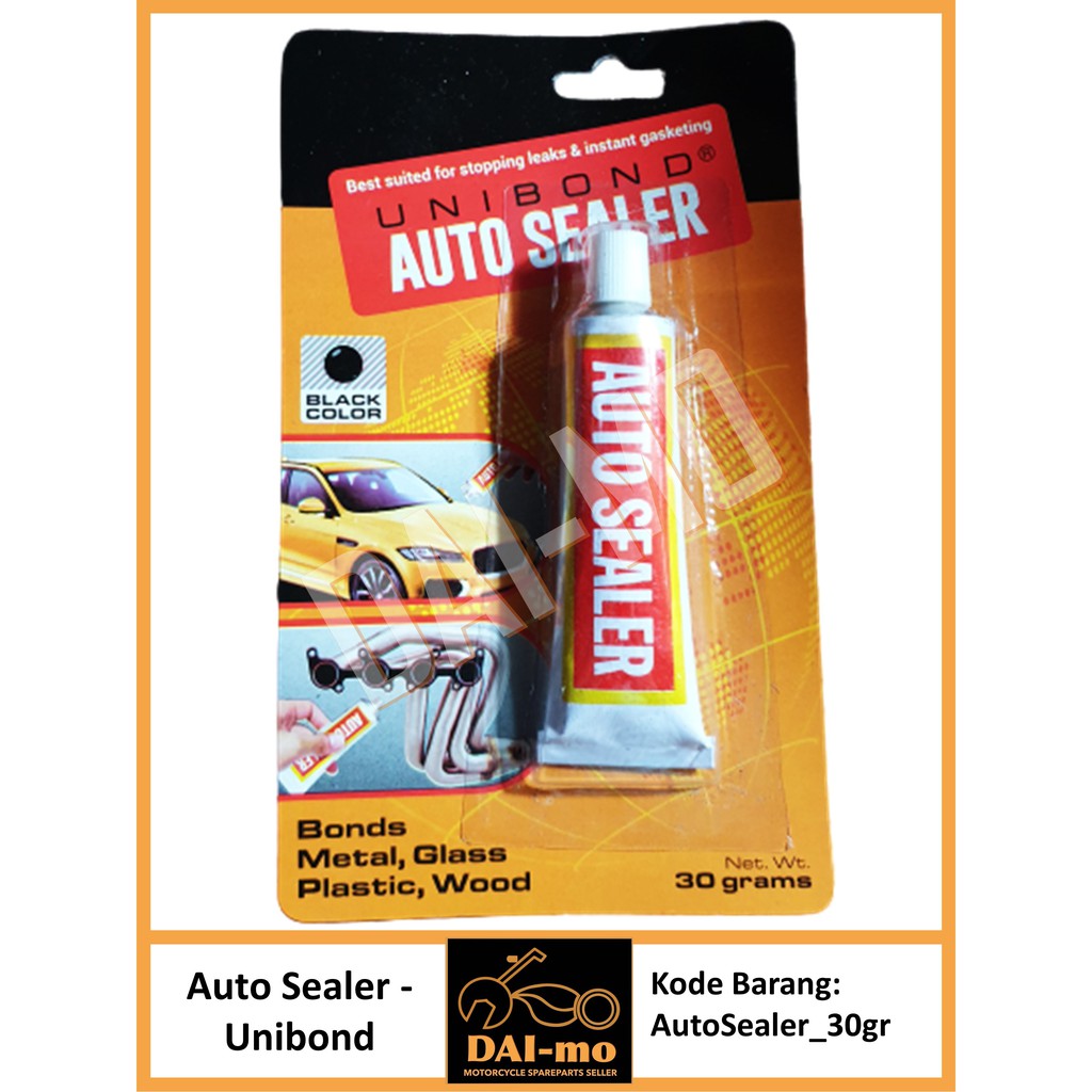 

Auto Sealer Unibond 30gr/ Autosealer 30 gr Lem Packing warna hitam 30g