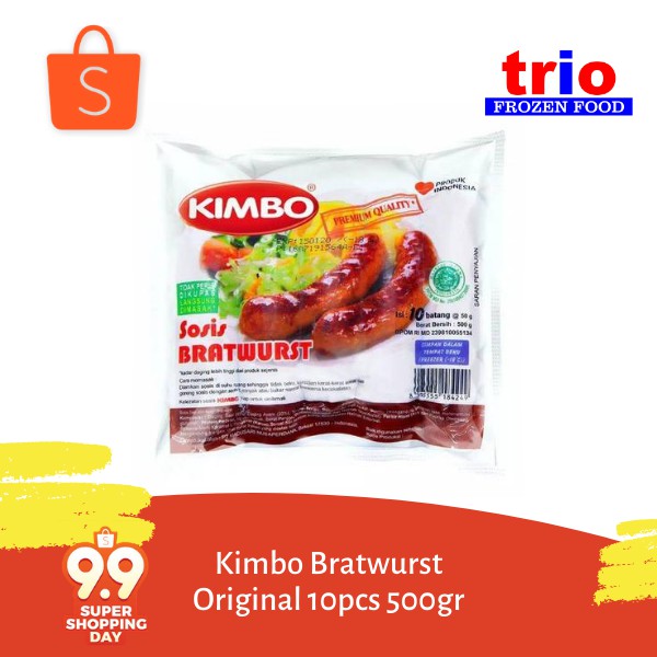 Kimbo Sosis Bratwurst Original Mini Isi 10pcs 500gr