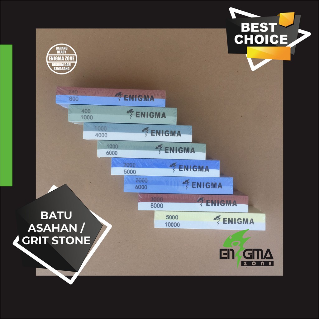 KNIFE GRIT SHARPENER WATER STONE DUAL WHETSTONE - GRIT STONE - BATU ASAHAN #240 SAMPAI #10000