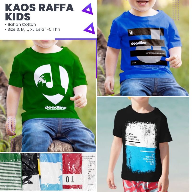 KAOS RAFFA KIDS USIA 1-5TH