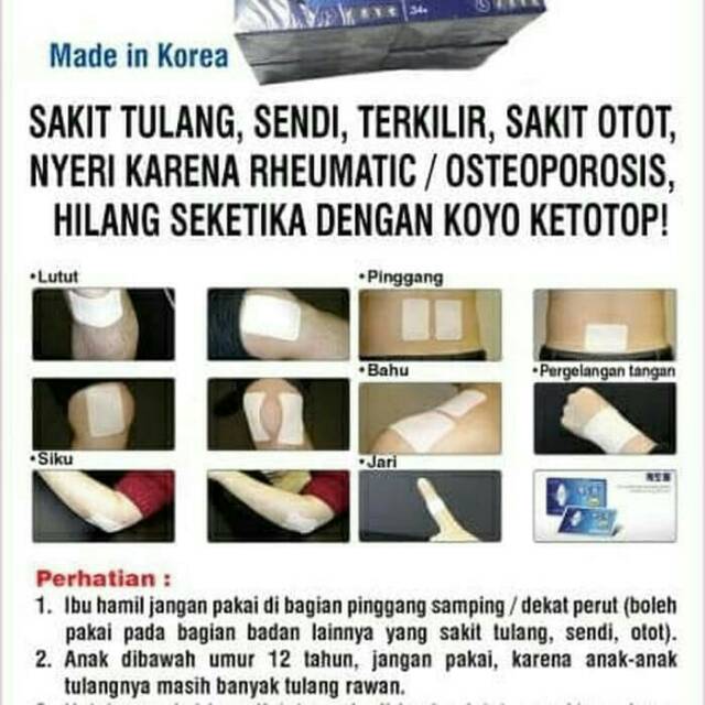 KOYO KETOTOP PLASTER PATCH 40 Lembar KOREA 100% ORIGINAL