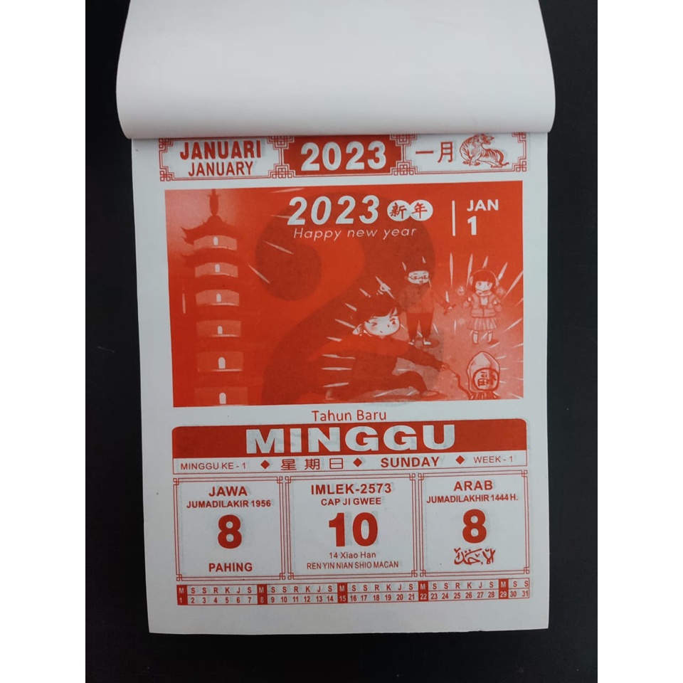 PROMO KALENDER HARIAN SOBEK UKURAN SEDANG TERMURAH