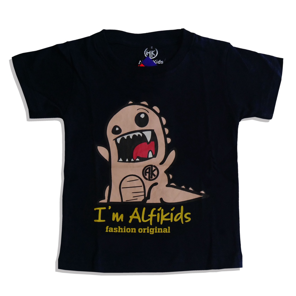 ALFIBI KIDS - Kaos Anak DINO - Baju Anak Laki Laki - Baju Kaos Anak Murah