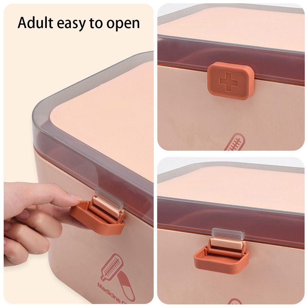 Top Kotak Obat Penyimpanan Rumah Storage Box Portable Kotak Obat Menyusui Multi Layer Family Emergency Kits Multifungsi