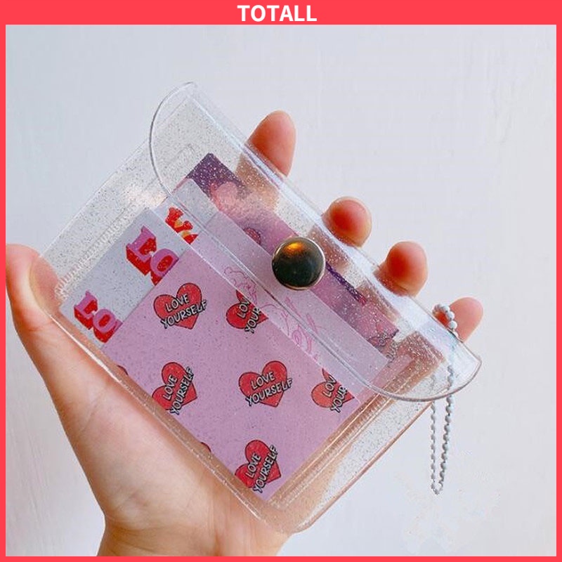 [✅READY STOCK] Tas Kartu Mini Transparan Fashion Wanita Nyaman dengan Tas Gesper Simple Penjualan Panas Mode