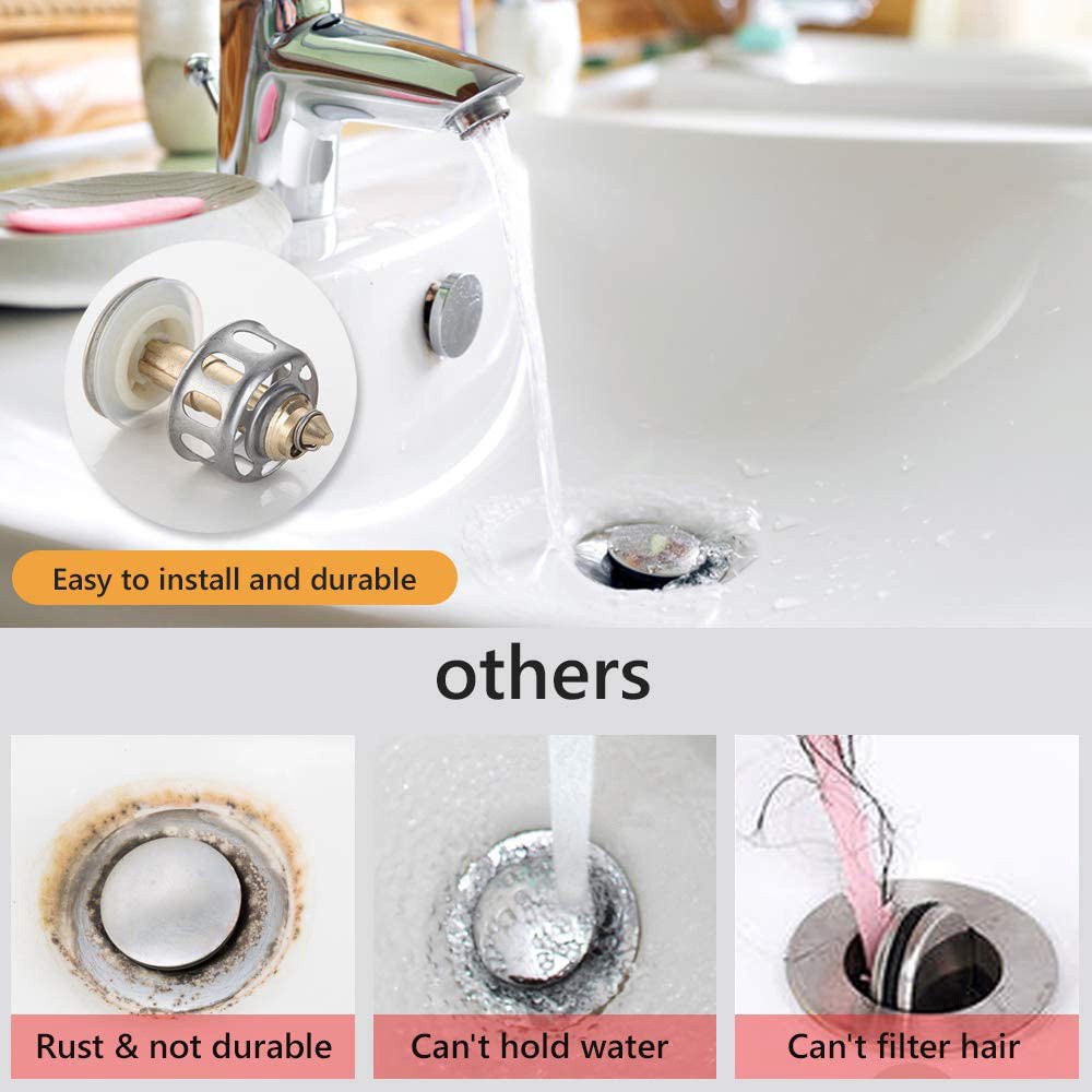 Lloyd1 Universal Bounce Drain Filter Circle Sink Strainer Drain Stopper Floor Wash Basin Kitchen Practical Drain Plug Bathroom Accessory Water Stopper Multicolor Shopee Indonesia