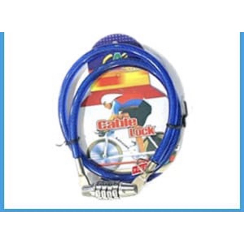 Kunci Sepeda Lipat BMX MTB Roadbike rantai cable kabel pengaman baja kode kombinasi angka rantai COD-2