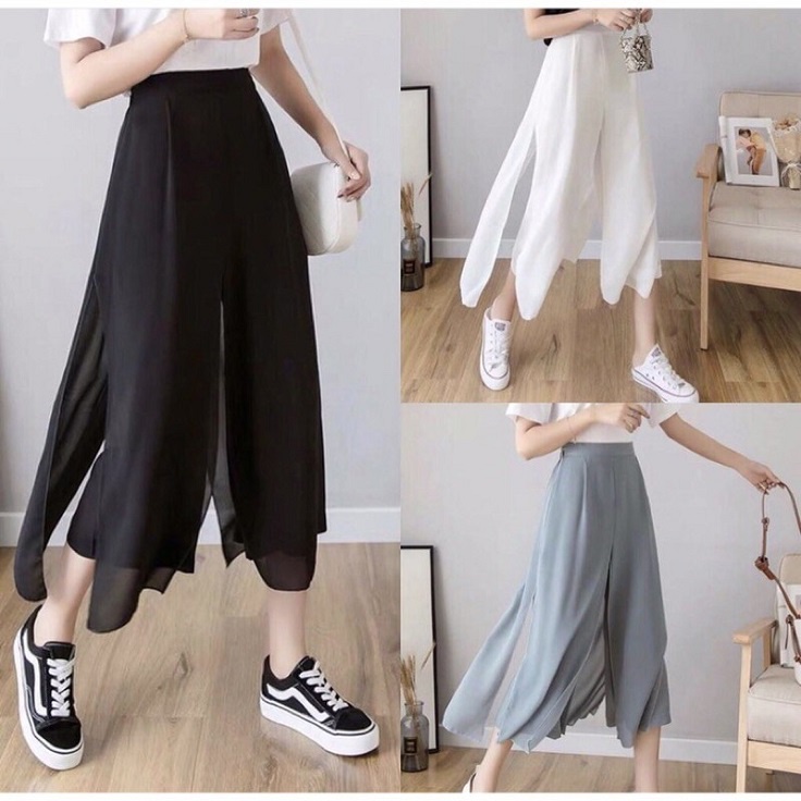 CELANA KULOT SERLA PANTS DUA LAYER FASHION STICE CHIFFON CERUTY INSTAGRAMABLE