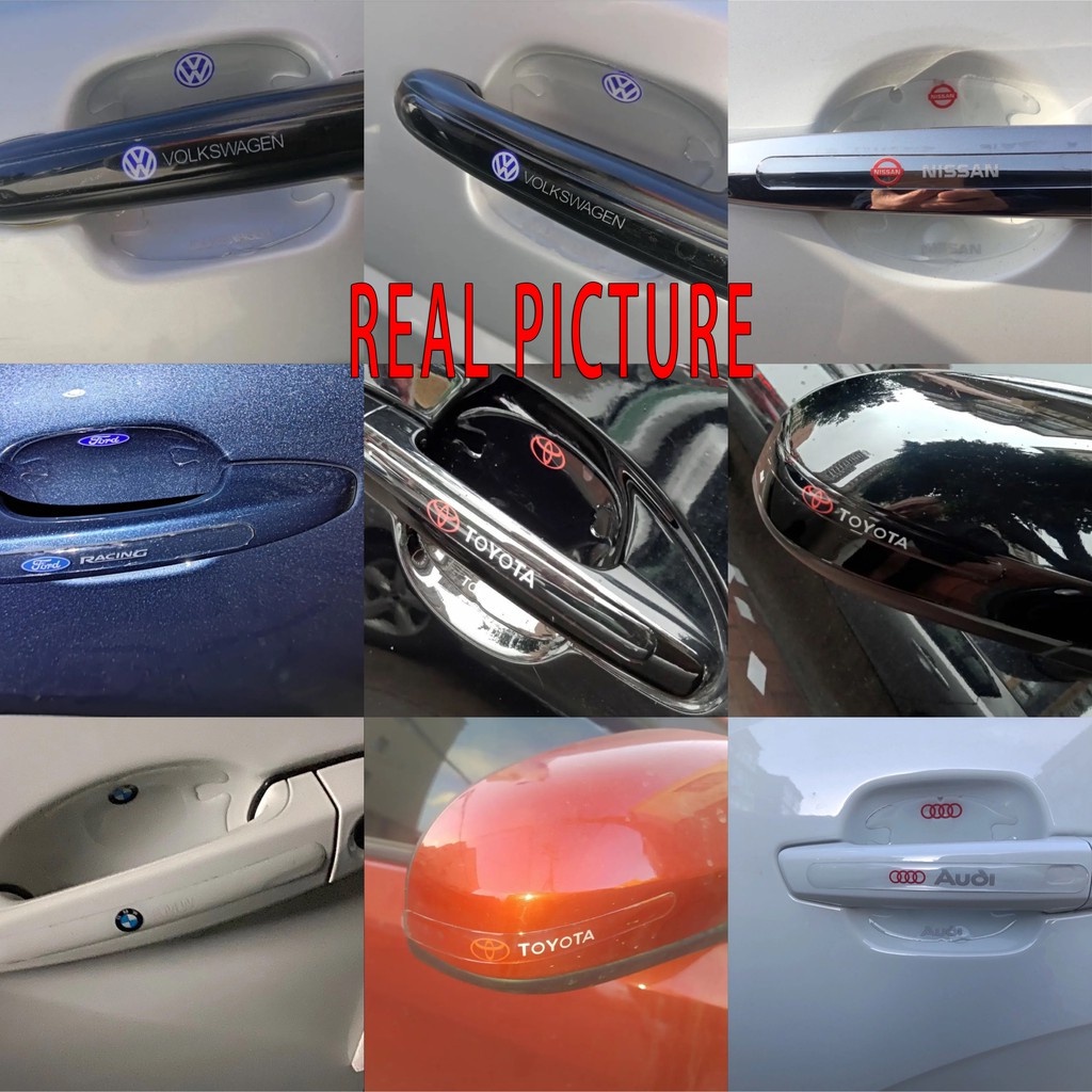 4 / 8pcs Stiker Pelindung Handle Pintu Mobil Honda Accord CRV HRV Civic BRV