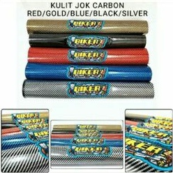 kulit jok motor karbon - cover jok karbon BIKERS - sarung jok karbon BIKERS