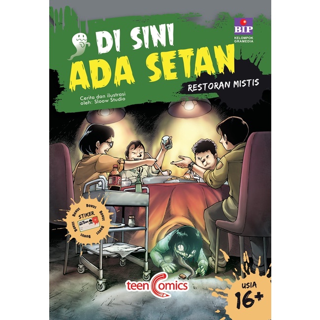 KOMIK HOROR BAHASA INDONESIA DI SINI ADA SETAN : RESTORAN MISTIS ORIGINAL  Bonus Stiker