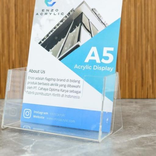 

READY ✅TEMPAT BROSUR A5 TENT HOLDER TENT CARD ACRYLIC TEMPAT DISPLAY BROSUR|KD2