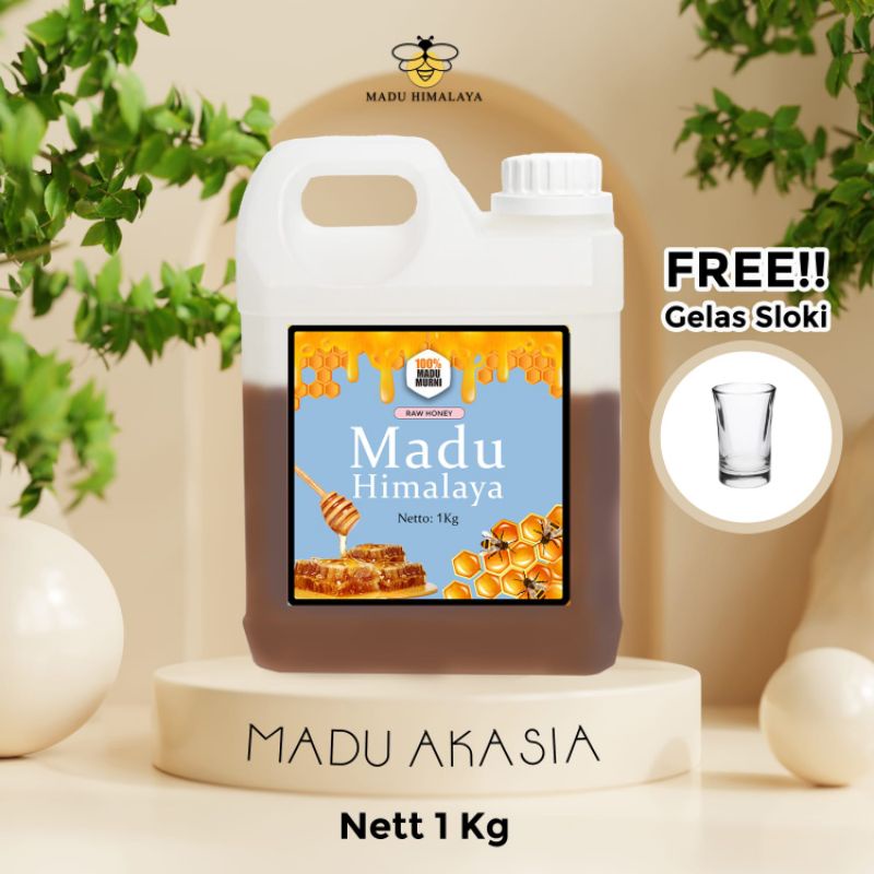 

Madu Murni Asli Akasia Himalaya 100% Alami Tanpa Campuran Kualitas Terbaik 1 Kg Free Gelas Sloki